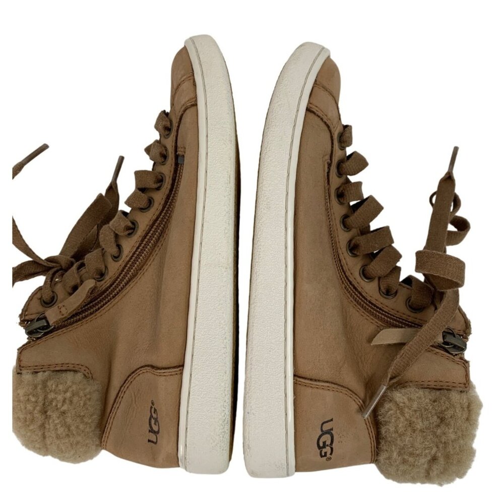 UGG 1019716 Alameda Zip Sneaker Boot Women 6.5 Shoe Leather Sherpa Mid 6986